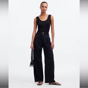Madewell The Harlow Wide-Leg Pant in Black